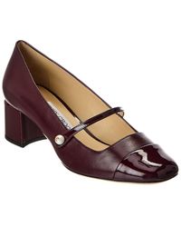 Jimmy Choo - Elisa 45 Leather & Patent Pump - Lyst