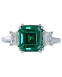 Diana M. Jewels - Fine Jewelry 18k 3.17 Ct. Tw. Diamond & Emerald Half-eternity Ring - Lyst