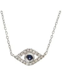 Diamond Select Cuts - 14K 0.08 Ct. Tw. Diamond & Sapphire Necklace - Lyst