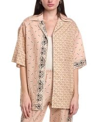 Palm Angels - Print Linen-Blend Shirt - Lyst