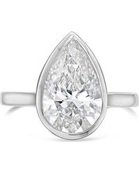 Diana M. Jewels - Diana M. Platinum 10.00 Ct. Tw. Lab-Grown Diamond Bezel Ring - Lyst