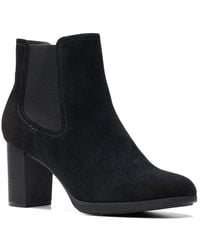 Clarks - Suede Zipper Ankle Boots - Lyst
