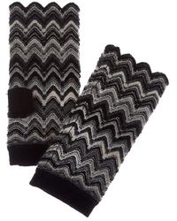 Forte - Cashmere Zig Zag Stitch Cashmere Texting Gloves - Lyst