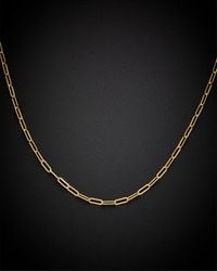 Italian Gold - 14k Paperclip Link Necklace - Lyst