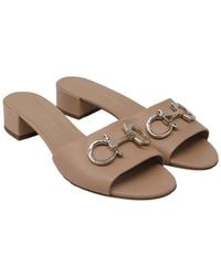 Ferragamo - Leather Block Heel (Authentic Pre-Loved) - Lyst