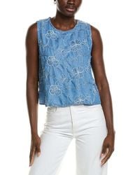Nicole Miller - Embroidered Greta Top - Lyst