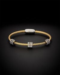 Juvell - 18k Plated Cz Twisted Mesh Bangle Bracelet - Lyst