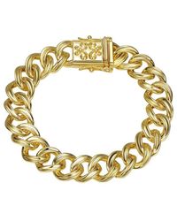 Genevive Jewelry - Rachel Glauber 14K Plated Curb-Link Bracelet - Lyst