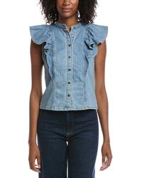 Current/Elliott - Mandarin Collar Vest - Lyst