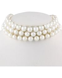 Splendid - Silver 10-11mm Shell Pearl Choker Necklace - Lyst