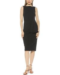 Alexia Admor - Kiara Boatneck Bow Waist Sheath Dress - Lyst