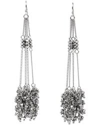 Saachi - Cluster Drop Chain Earrings - Lyst