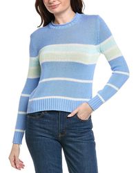 Hannah Rose - Tessa Colorful Stripe Cashmere-Blend Sweater - Lyst