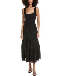 Marchesa - Embroidered Voile Midi Dress - Lyst