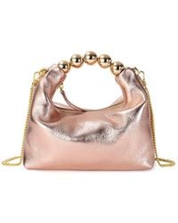 Tiffany & Fred Paris - Smooth Metallic Leather Top-Handle Crossbody - Lyst