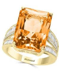 Effy Fine Jewelry - 14K 11.88 Ct. Tw. Diamond & Citrine Ring - Lyst