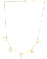 Italian Gold - 14K Charm Necklace - Lyst