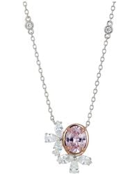 Savvy Cie - Cz Cluster Necklace - Lyst