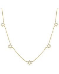 Sabrina Designs - 14K 0.34 Ct. Tw. Diamond Station Star Of David Necklace - Lyst