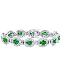 Diana M. Jewels - Fine Jewelry 18k 19.00 Ct. Tw. Diamond & Emerald Bracelet - Lyst