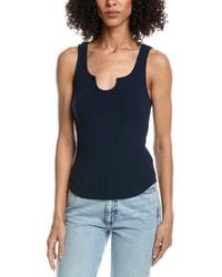 Project Social T - Constanza Heathered Notch Neck Rib Tank Top - Lyst