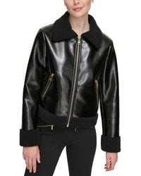 KARL LAGERFELD - Faux Shearling Bomber Jacket - Lyst
