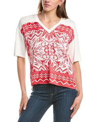 Hale Bob - Jazmine Short Sleeve Silk-Blend Top - Lyst