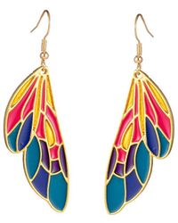 Eye Candy LA - Fairy Rainbow Feather Earrings - Lyst