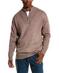 SCOTT & SCOTT LONDON - Wool & Cashmere-blend 1/4-zip Mock Sweater - Lyst