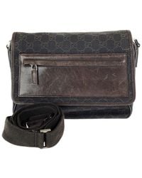 Gucci - Brown Gg Canvas & Leather Messenger Bag (authentic Pre-loved) - Lyst