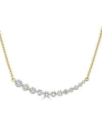Sabrina Designs - 14k 0.75 Ct. Tw. Diamond Curved Bar Graduate Necklace - Lyst