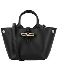 Longchamp - Le Roseau Xs Leather Handbag - Lyst