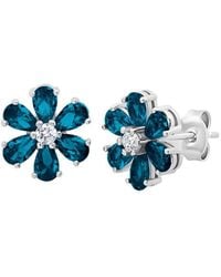 MaxColor - 1.80 Ct. Tw. Londen Topaz Stud Earrings - Lyst