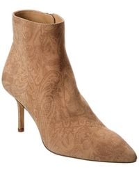 L'Agence - Aimee Suede Bootie - Lyst