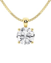 Lab Grown Diamonds - 14k 1.00 Ct. Tw. Lab-grown Diamond Pendant Necklace - Lyst