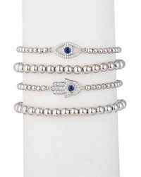 Eye Candy LA - The Luxe Collection Titanium Cz Heena Stretch Bracelets - Lyst