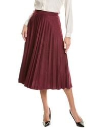 Tahari - Pleated Skirt - Lyst
