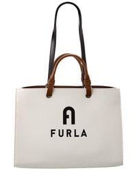 Furla - Varsity Style Large E/w Leather Tote - Lyst