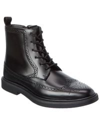 BOSS - Larry Monk Leather Boot - Lyst