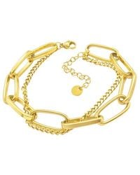 Adornia - 14k Plated Paperclip Chain Bracelet - Lyst