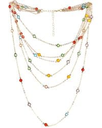 Saachi - Crystal Layer Necklace - Lyst