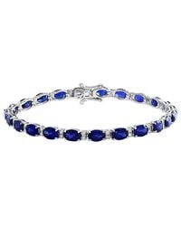 Effy Fine Jewelry - 14K 12.93 Ct. Tw. Lab-Grown Diamond & Lab-Grown Sapphire Bracelet - Lyst