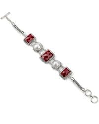 Samuel B. - Mabe Pearl & 46.92 Ct. Tw. Ruby Toggle Bracelet - Lyst