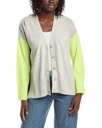 Isla - Charlie Longline Colorblock 100% Cashmere Cardigan - Lyst