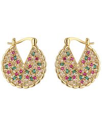 Eye Candy LA - Cz Pizza To My Heart Loop Earrings - Lyst