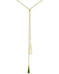 Italian Gold - 14K Malachite Lariat Necklace - Lyst