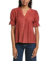 Nanette Lepore - Eyelet Sleeve Blouse - Lyst