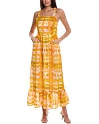 Marie Oliver - Prima Linen & Silk-blend Maxi Dress - Lyst