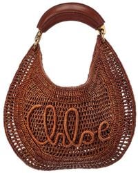 Chloé - Summer Banana Raffia & Leather Hobo Bag - Lyst