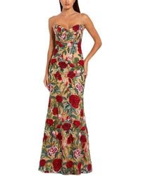 Mac Duggal - Floral Embroidered Off The Shoulder Gown - Lyst